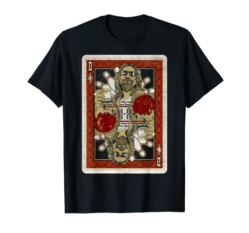 The Big Lebowski The Dude Abides Vintage Playing Card T-Shirt