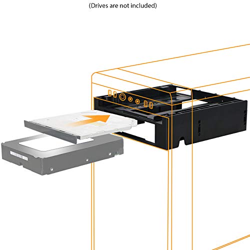 ICY DOCK Frontblenden-Adapter für 1x 3,5 Zoll (6,4cm) Gerät/HDDs und 1x Ultra-Slim ODD in 1x 5,25 Zoll (13,3cm) Flex-Fit Duo MB343SPO