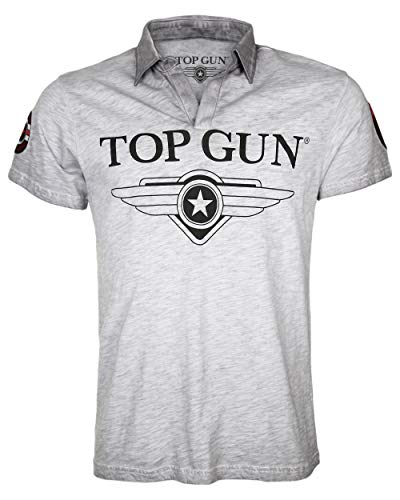 Top Gun Herren Polo Star Tg20191011 Grey Mélange,XXL