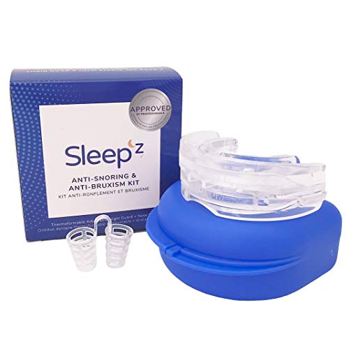 Sleep'Z Anti-Schnarch Set – 3in1 Schnarchstopper & Knirscherschiene + Nasenspreizer gegen Schnarchen und Zähneknirschen (Schlafapnoe & Bruxismus)