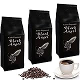C&T Black Angel Espresso Deluxe 3 x 1000 g ganze Kaffeebohnen kräftiger Spitzenkaffee aus unserer beliebten Espresso Angel Serie