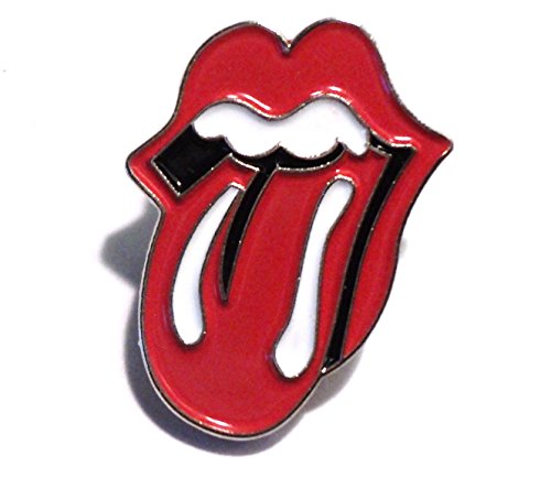 Rolling Stones Musik-Anstecker, Lippen mit rausgestreckter Zunge aus Emaille