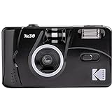 KODAK DA00243 - KODAK M38-35mm Wiederaufladbare Kamera, Hochwertiges Objektiv, Integrierter Blitz, AA-Batterie - Schwarz