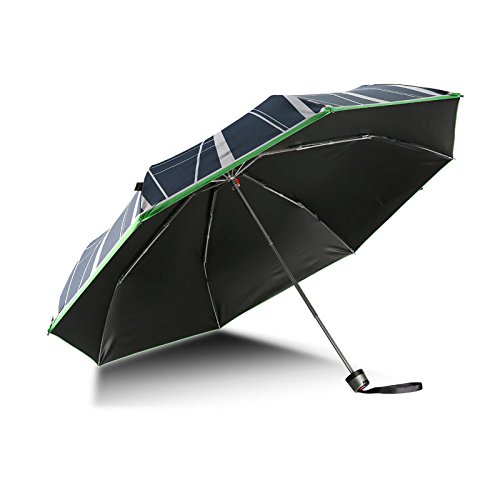 Taschenschirm Kinder Mini Kinder automatik Damen- Manueller faltender Sonnenschirm - Regen und UVschutz-Schwarze Plastikbeschichtung
