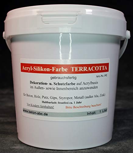 Terracotta - Betonfarbe Acryl Silikon 1 Liter