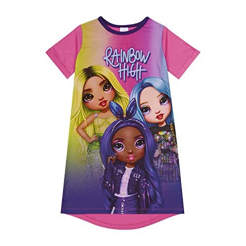 Rainbow High Mädchen-Nachthemd, Puppen-Nachthemd, Alter 5 bis 12 Jahre alt, rose, 11-12 Jahre