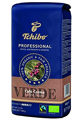 Tchibo Professional Caffe Crema Verde 1kg ganze Kaffee-Bohne, Bio Fairtrade, 100% Arabica