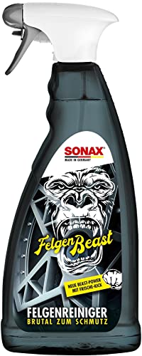 SONAX FelgenBeast (1 l) entfernt selbst biestige Verschmutzungen auf allen polierten, verchromten und matten Stahl- und Leichtmetallfelgen | Art-Nr. 04333000