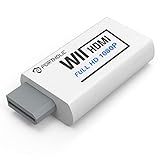 PORTHOLIC Wii zu HDMI Adapter, 1080P/720P Full HD Konverter mit 3,5mm Buchse für Nintendo Wii U, Audioausgang, TV Monitor Beamer Fernseher