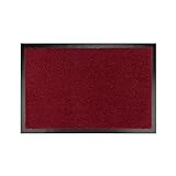 WohnDirect Premium Fußmatte Rot 50x70 cm für Innen und Außen - Schmutzfangmatte mit sehr guter Schmutzaufnahme - rutschfest & waschbar - Küchenteppich, Teppich Läufer, Küchenläufer, Eingangsmatte