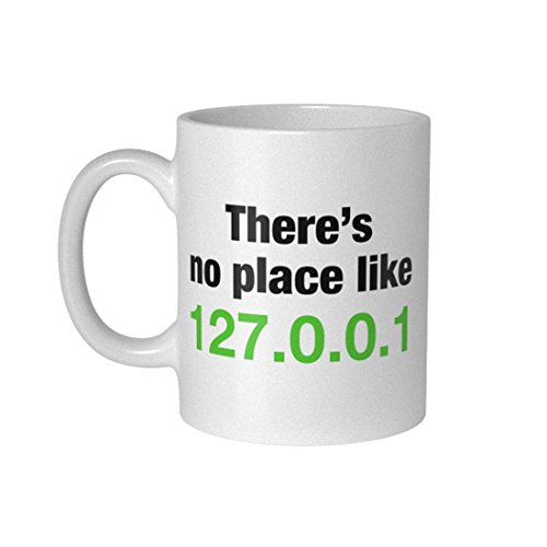 getDigital 127.0.0.1 Becher Tasse für Nerds und Geeks, Keramik, weiß, 1 Stück (1er Pack)