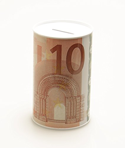 GW Handels UG Spardose Geldschein Euroschein Metall Sparbüchse Geldschein Sparschwein Euro Sparen (10 Euro)