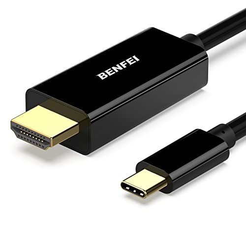 USB C auf HDMI Kabel, BENFEI USB Typ C zu HDMI 0.9M 4K UHD Kabel(Thunderbolt 3 kompatibel) für MacBook Pro 2018/2017, MacBook Air/iPad Pro 2018, Samsung Galaxy S10 / S9, Surface Book 2 Usw.