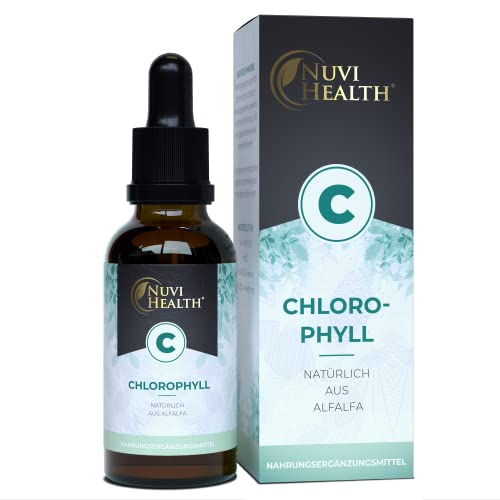 Chlorophyll Tropfen 100 ml - Premium: Bis zu 4-fach höher dosiert - Flüssiges Chlorophyll aus Alfalfa Extrakt - Mit gereinigtem Osmosewasser - Vegan