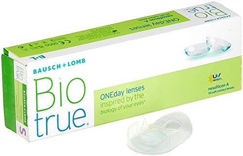 Biotrue Bausch und Lomb ONEday Tageslinsen, sphärische Kontaktlinsen, weich, 30 Stück BC 8.6 mm / DIA 14.2 / 4 Dioptrien