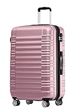 BEIBYE Reisekoffer 2088 Hartschalekoffer Gepäck Koffer Trolley Bordcase Handgepäck M in 14 Farben (Rosa)