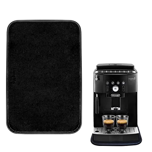LiangMai Größe 44x28cm Schwarz Unterlage für Kaffeemaschine Anti-Rutsch Matte Kaffeevollautomat De'Longhi Magnifica S Smart ECAM 230.13.B/De'Longhi Magnifica S ECAM 22.110.B