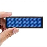 LED-Schild, 240mAh Benutzerdefiniertes Namensschild mit großer Kapazität & 8 Modi Energieeffizient Programmierbar LED Display Message Tag LED Namensschild für Hotel(blue)