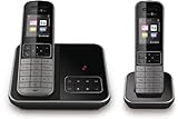 T - Sinus A606 / A 606 DUO Set schwarz / graphit analoges DECT Telefon mit Anrufbeantworter