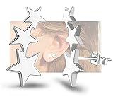 Sterling Silber Stern Ohrstecker - Hypoallergene Sterne Post Ohrringe für Mädchen Teenager Frauen