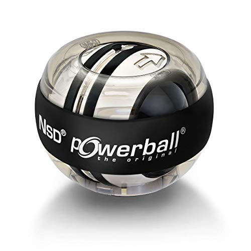 Powerball Autostart Core, gyroskopischer Handtrainer mit Metallrotor inkl. Aufziehmechanik, transparent-grau, das Original von Kernpower