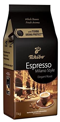 Tchibo Espresso Milano Style Bohnenkaffee 1kg,100% Arabika, dunkel geröstet, geringer Koffeingehalt