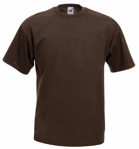 Fruite of the Loom Valueweight T-Shirt, vers. Farben XL,Chocolate