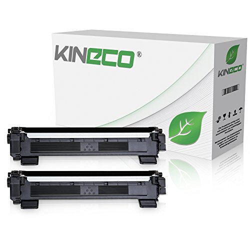 Kineco 2 Toner kompatibel für Brother TN1050 TN-1050 für Brother DCP-1512, HL-1112, DCP-1510, HL-1110 R, MFC-1810, MFC-1815 - Schwarz je 1.500 Seiten
