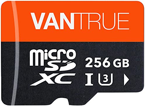 VANTRUE 256GB microSD Speicherkarte, UHS-I U3 4K, inkl. Adapter, Kompatibel mit Dashcam, Smartphone, Tablet, Action Camera und Überwachung Kamera (256G)