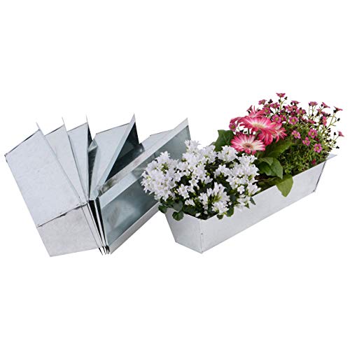 UNUS Garden Blumenkasten Set Balkonkasten Einsatz passend für Europaletten für Blumen, Kräuter und Früchte 6 Stück 38cm