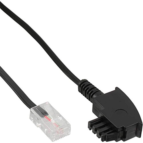 InLine 18525 TAE-F Kabel für DSL-Router, TAE-F Stecker an RJ45 8P2C, 25m