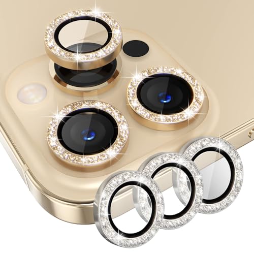Goiern® Pack of 6 Kameraobjektiv-Schutzfolie kompatibel，9H Härte, Ultra HD Klarer Diamant Kameraschutz für iPhone 15 Pro/15 Pro Max Kamera - Linsenschutz