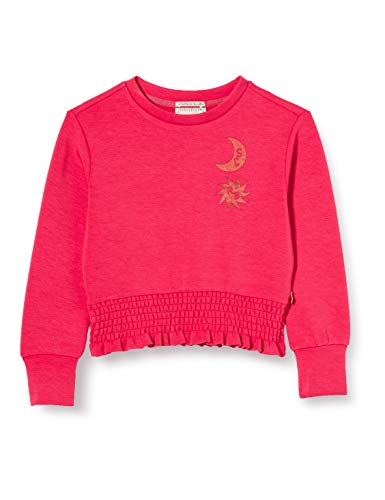 Scotch & Soda R´Belle Girls Weiches Sweatshirt mit gesmoktem Saum Sweater, Wild Berry 2827, 8