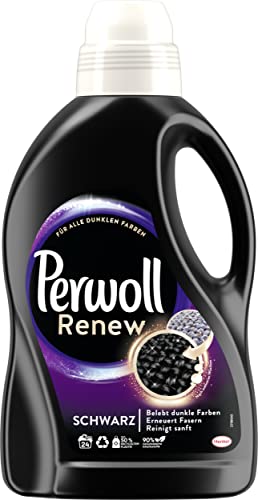 Perwoll Renew Schwarz (24 Waschladungen), Waschmittel für alle dunklen Farben, Feinwaschmittel stärkt die Fasern und verbessert die Farbintensität