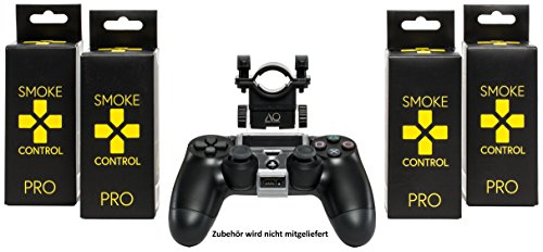 AO® Smoke Control Pro - Shisha Mundstück für PS4 Controller - Perfektes Shisha Zubehör Für Gamer - Optimaler Halt & Einfache Installation - Schwarz