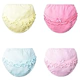 Tancurry Komfort Elegant Uni-Farbe mit Prinzessin Rüschen Unterhose Unterwäsche für Baby Mädchen , Mehrfarbig , 0-1 Jahr/36-40cm