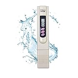 Digital TDS Messgerät Wasserqualität Tester, Handheld TDS Meter Tester mit LCD Anzeige Messbereich 0-9990ppm, Wassertester für Trinkwsser Schwimmbad Pool Aquarium Spas(Grau)