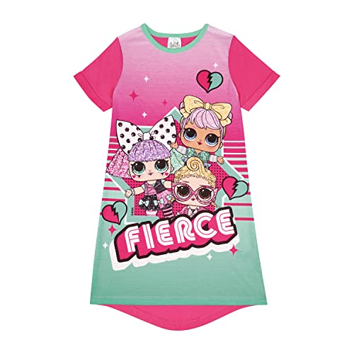 LOL Surprise! Mädchen-Nachthemd, Puppen-Nachthemd, Alter 5 bis 12 Jahre, rose, 128
