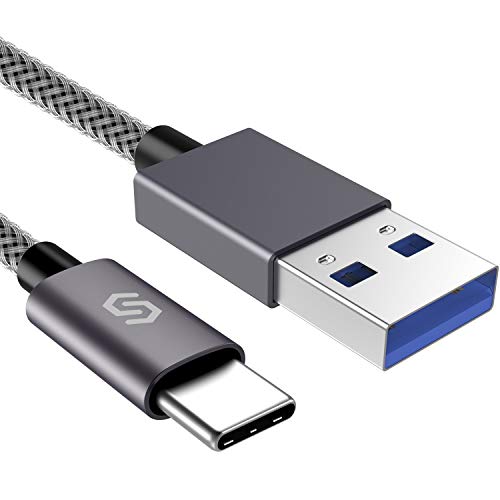Syncwire USB C Kabel auf USB 3.0 Ladekabel - 1M Schnell USB Typ C Kabel für Type C Geräte, Samsung Galaxy S8/S9/S10, Huawei P20/P10/P30/P9, HTC 10/U11, Nexus 5X/6P, OnePlus 2 und mehr - Nylon Grau