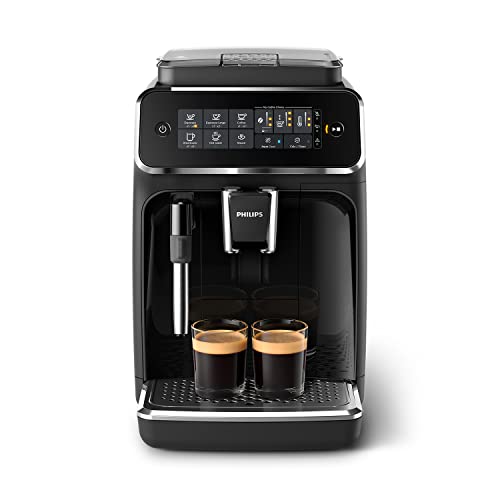 Philips Domestic Appliances 3200 Serie EP3221/40 Kaffeevollautomat, 4 Kaffeespezialitäten, Schwarz/Klavierlack-schwarz