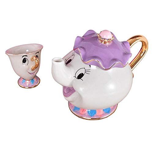 NEW Beauty and The Beast Mrs. Potts Chip Tea Pot & Cup set Teapot Mug ( Pot & Cup) by unbrand