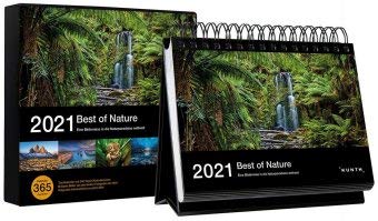 Best of Nature - Tageskalender - Kalender 2021 - Kunth-Verlag - Aufstellkalender mit Spiralbindung - Tischkalender mit 365 Bildern plus Hintergrundinformationen - 21,1 cm x 15,5 cm