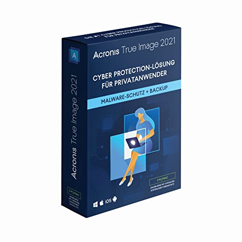 Acronis True Image 2021 | 3 PC/Mac | Cyber Protection-Lösung für Privatanwender| Integriertes Backup und Virenschutz | iOS/Android | Unbegrenzte Laufzeit | Box-Version