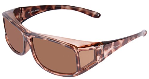 Rapid Eyewear Polarisierte SONNENÜBERBRILLE für Damen. Moderne Schildpatt Überbrille Sonnenbrille. Ideal Radbrille, Autobrille, Laufenbrille etc. UV400 Schutz
