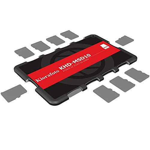 Kiorafoto Speicherkarten Etui Halter Aufbewahrung für 10 Micro SD, Micro SD Karten Tasche Hülle Schutzbox Tragetasche - Memory Card Case Box