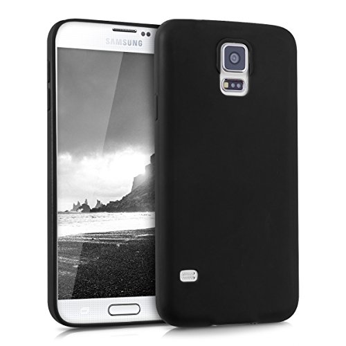 kwmobile Hülle kompatibel mit Samsung Galaxy S5 / S5 Neo - Hülle Silikon - Soft Handyhülle - Handy Case in Schwarz matt