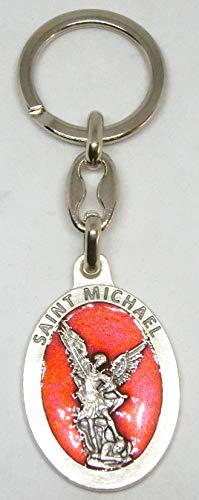 GTBITALY 50.422.31 007 Schlüsselanhänger mit rotem Erzengel Saint Michael San Michele