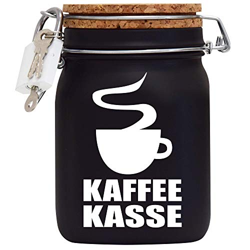 Spardose Kaffeekasse Geld Geschenk Idee Schwarz L