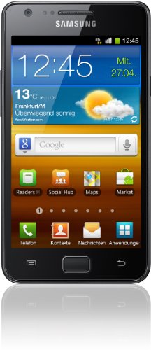 Samsung Galaxy S II i9100 DualCore Smartphone (10.9 cm (4.3 Zoll) Super-Amoled Plus Display, Android 4.0 oder höher, 8 MP Full-HD Kamera, 2 MP Frontkamera) noble-black