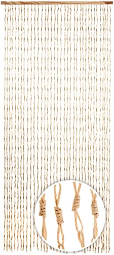 Kobolo Türvorhang Papiervorhang Circles beige - Balkon/Terrassentür - 90x200 cm